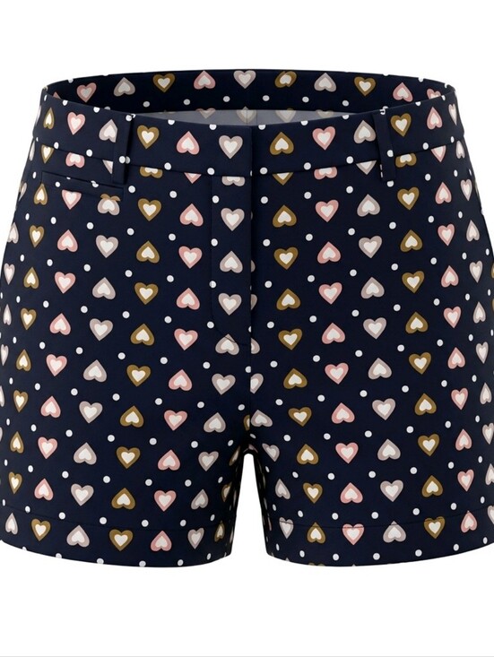J. Crew Pants - J. Crew SZ 10 Women's Chino Shorty Shorts Multi Color Hearts Preppy Sweet Girly